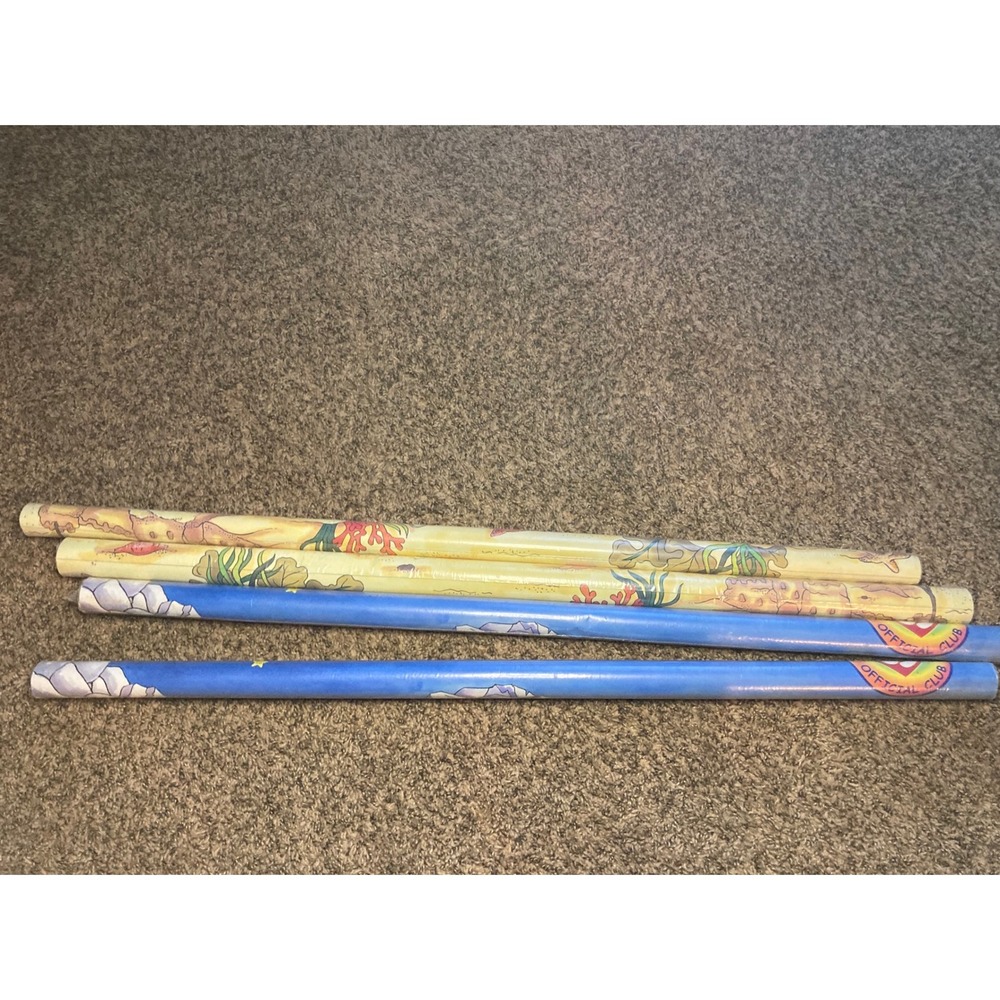 4 New Vtg Ty Beanie Babies Official Club Wrapping paper rolls Christmas birthday